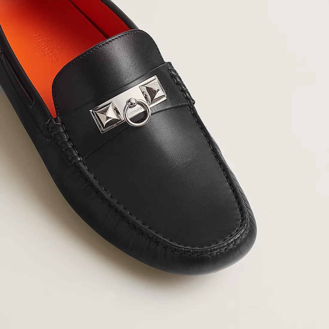  Giày Nam Hermes Irving Moccasin 'Noir' 
