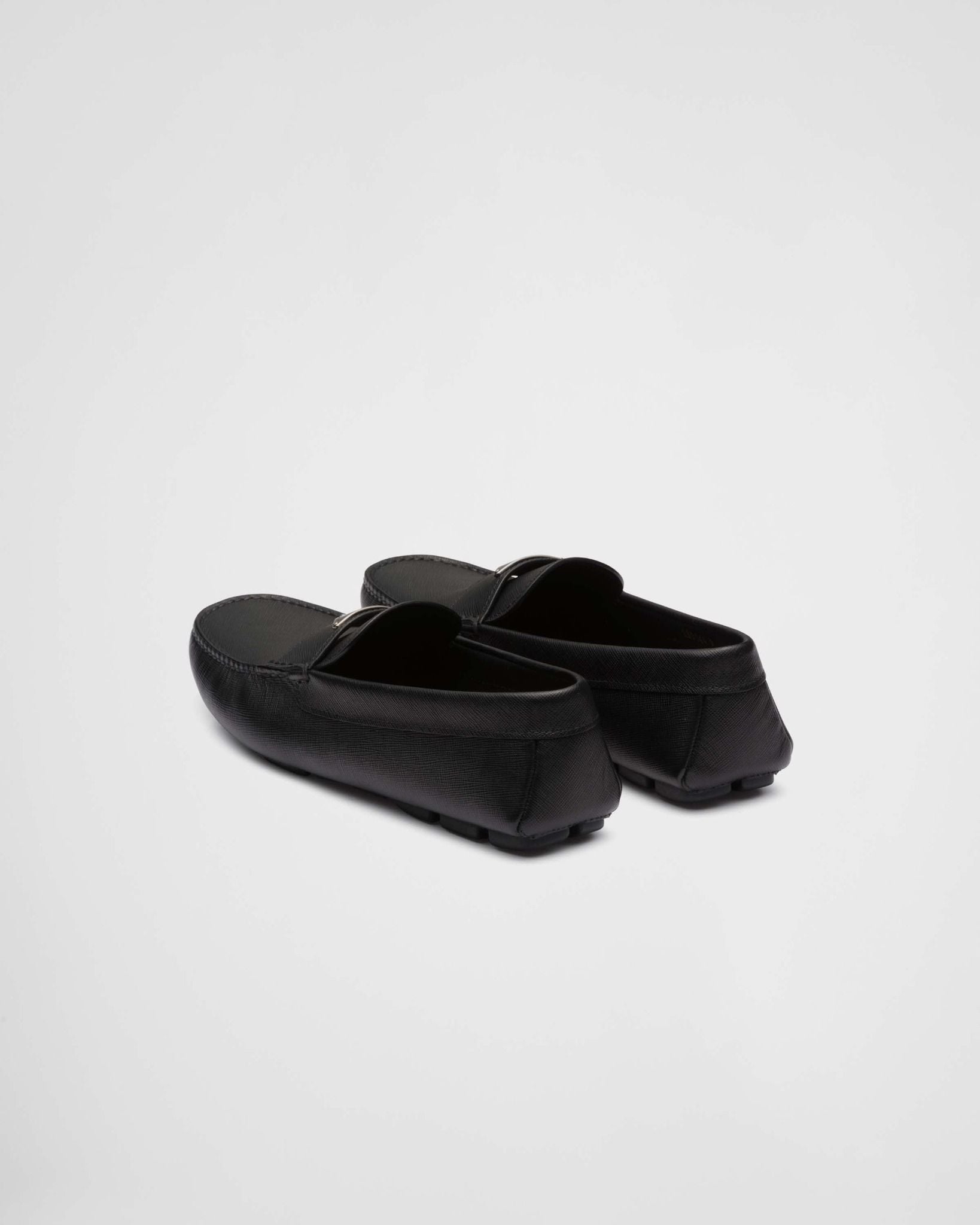  Giày Nam Prada Saffiano Leather Driver 'Black' 