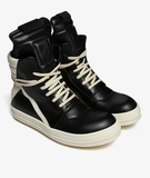  Giày Nam Rick Owens Geobasket Leather 'Black Milk' 