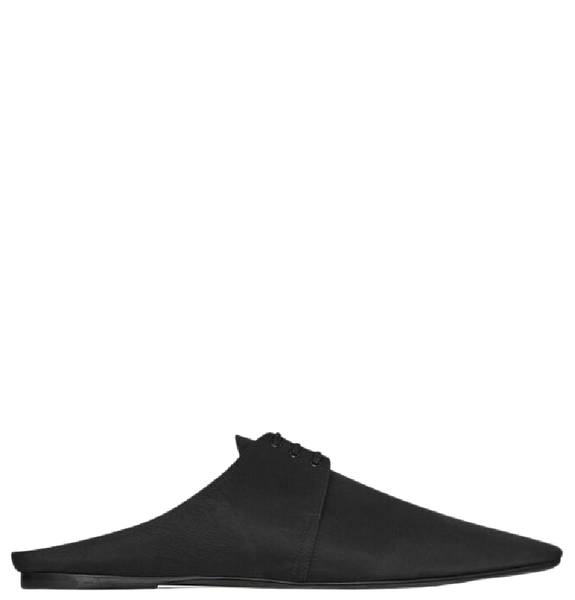  Giày Nam Saint Laurent Terence Mules In Shantung 'Black' 