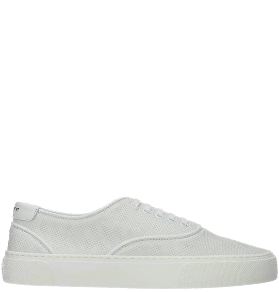  Giày Nam Saint Laurent Venice Sneakers In Perforated Leather 'Optic White' 