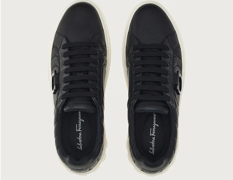  Giày Nam Salvatore Ferragamo Gancini 'Black' 