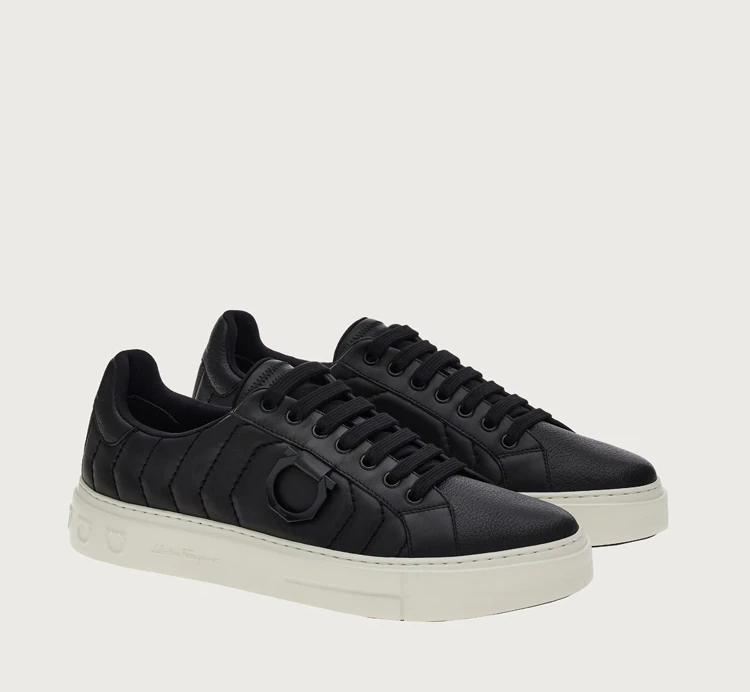  Giày Nam Salvatore Ferragamo Gancini 'Black' 