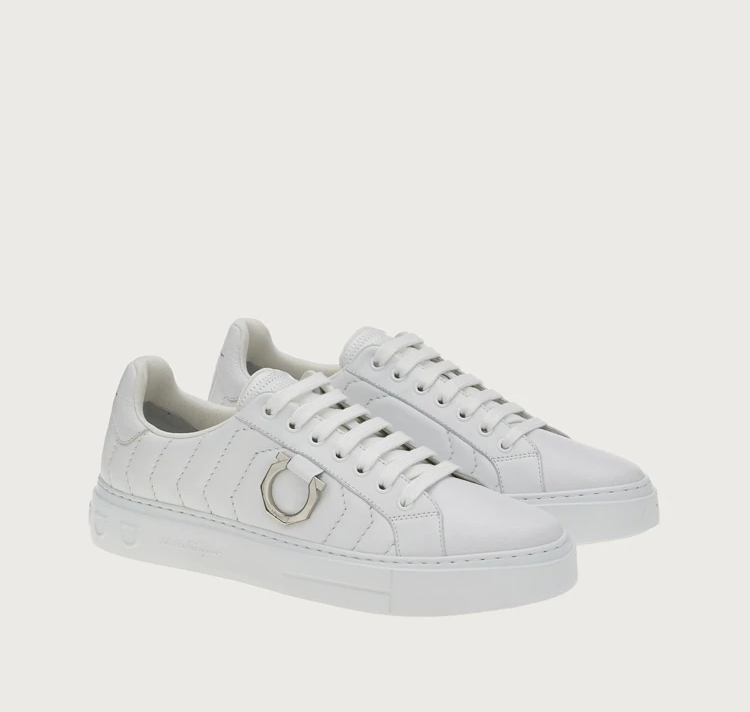  Giày Nam Salvatore Ferragamo Gancini 'White' 