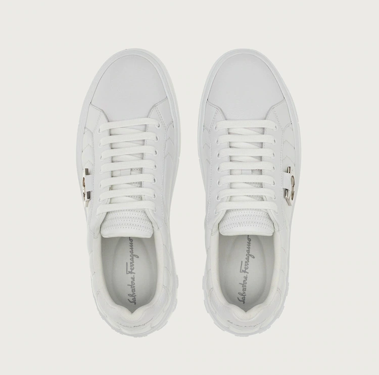  Giày Nam Salvatore Ferragamo Gancini 'White' 