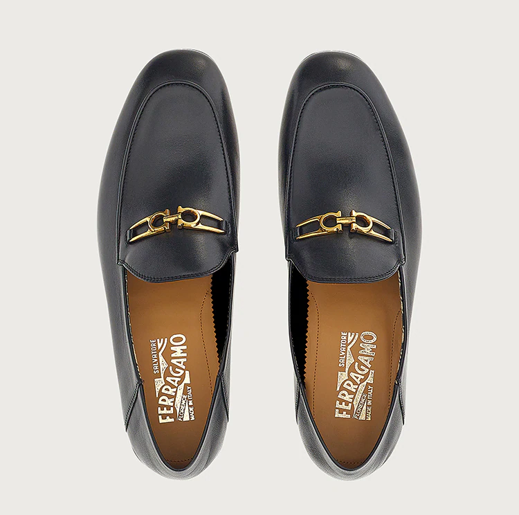  Giày Nam Salvatore Ferragamo Loafer Gancini 'Black' 