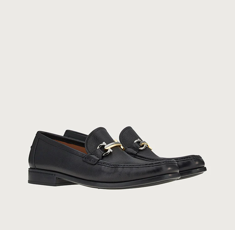  Giày Nam Salvatore Ferragamo Loafer Gancini 'Black' 