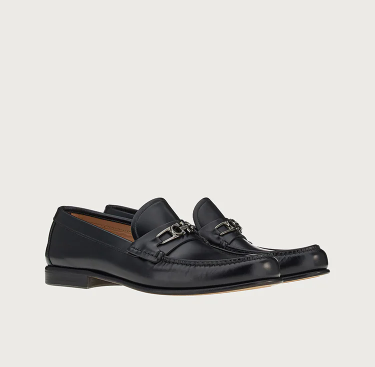  Giày Nam Salvatore Ferragamo Loafer Gancini 'Black' 