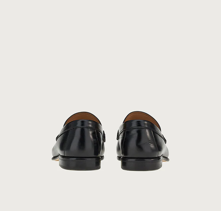  Giày Nam Salvatore Ferragamo Loafer Gancini 'Black' 