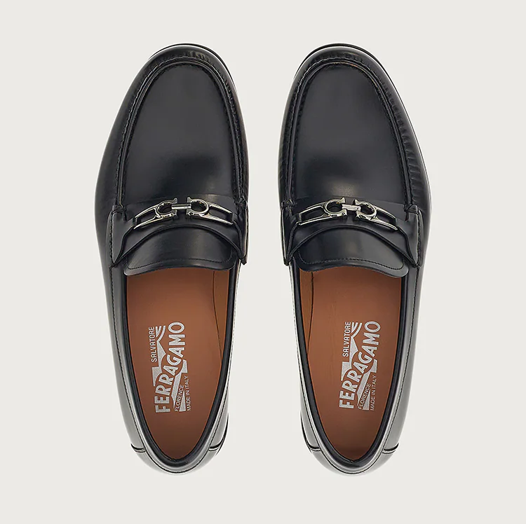  Giày Nam Salvatore Ferragamo Loafer Gancini 'Black' 