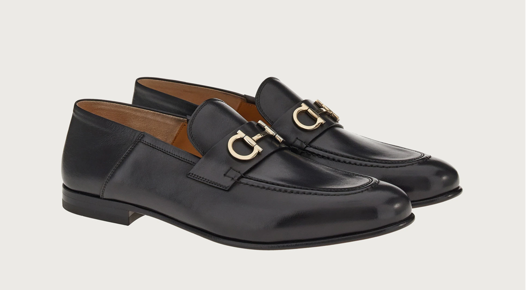  Giày Nam Salvatore Ferragamo Loafer Gancini 'Black' 