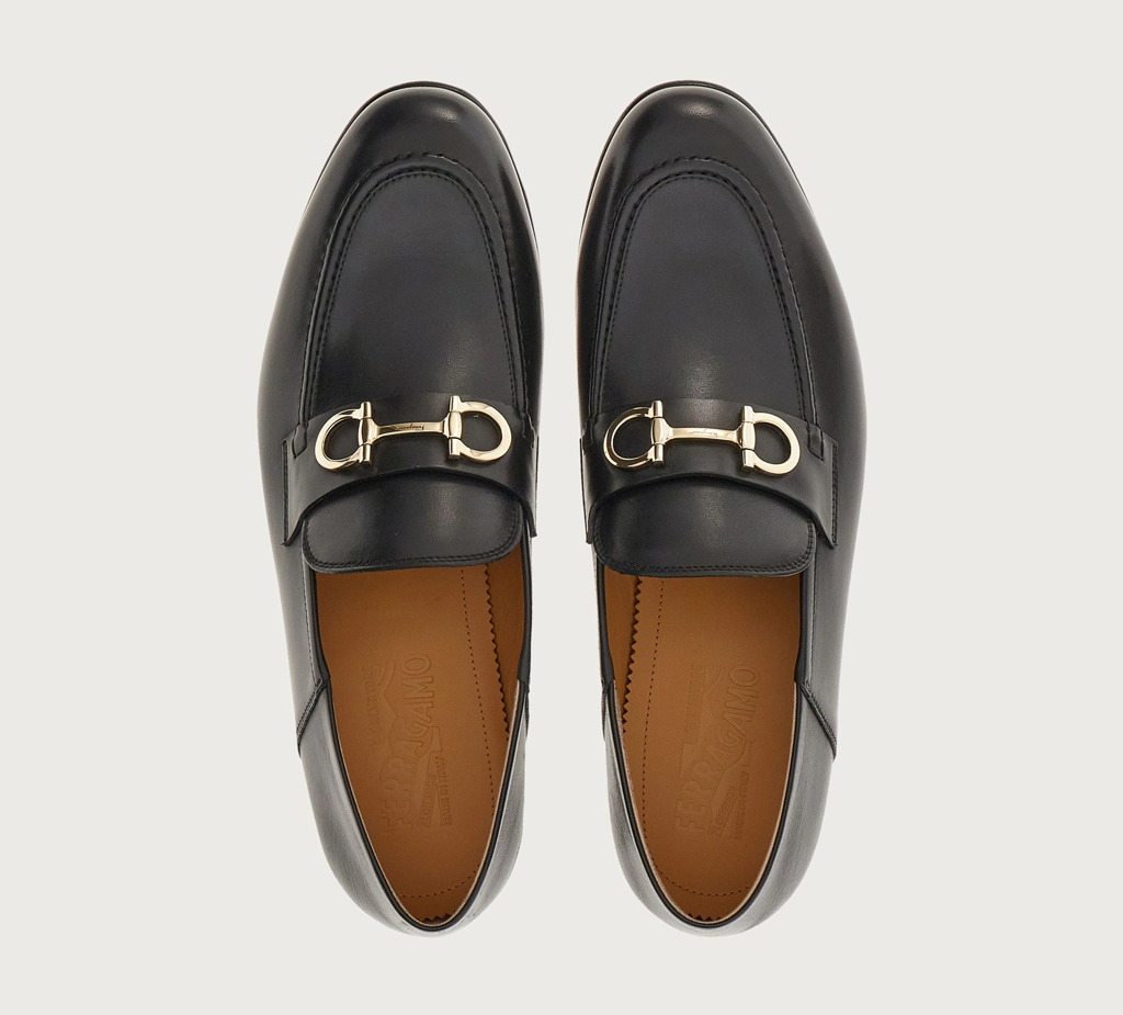  Giày Nam Salvatore Ferragamo Loafer Gancini 'Black' 