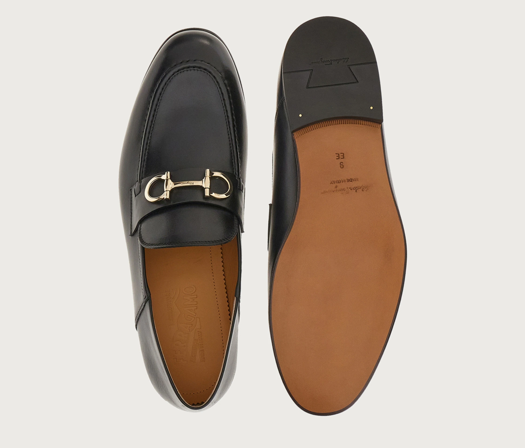  Giày Nam Salvatore Ferragamo Loafer Gancini 'Black' 