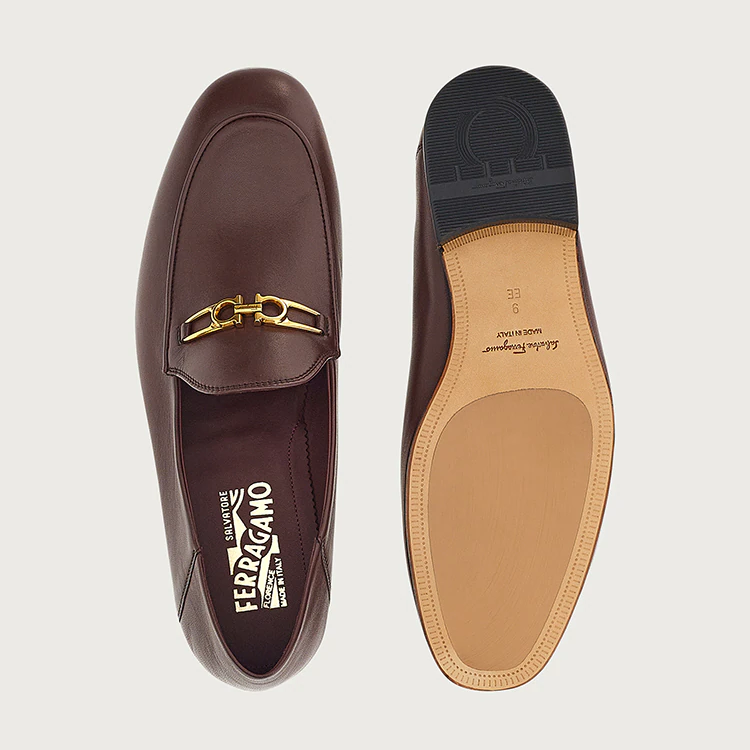  Giày Nam Salvatore Ferragamo Loafer Gancini 'Nebbiolo' 