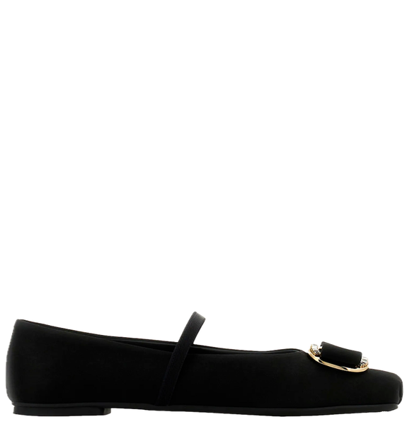  Giày Nữ Salvatore Ferragamo New Vara Plate Ballet Flat 'Black' 