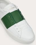  Giày Nam Valentino Calfskin Open Sneaker 'White Green' 