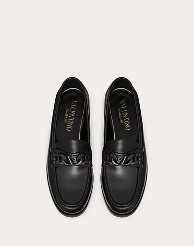  Giày Nam Valentino Garavani Loafer In Calfskin 'Black' 