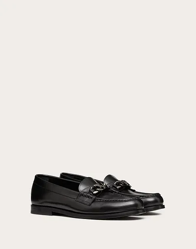  Giày Nam Valentino Garavani Loafer In Calfskin 'Black' 