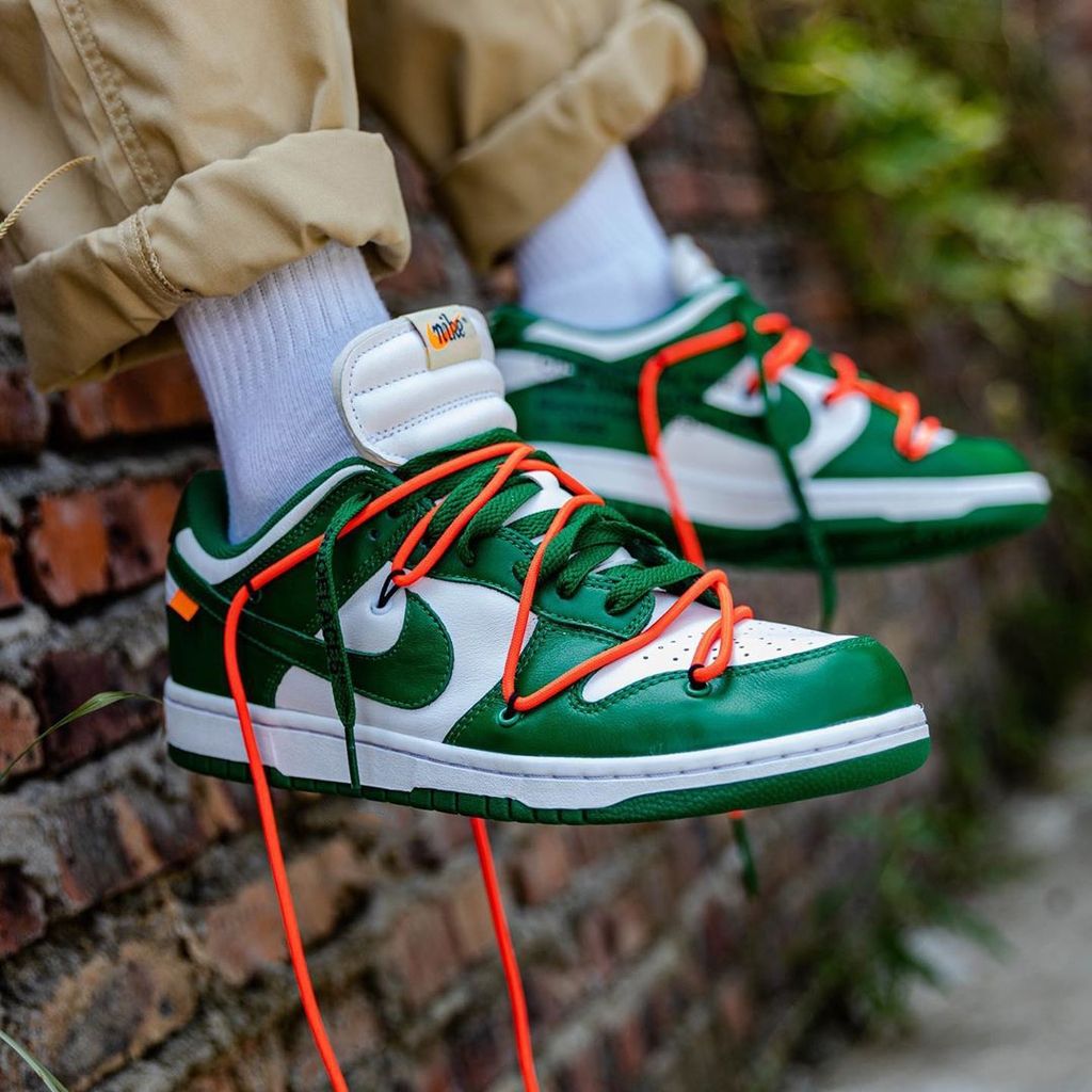 off_white×NIKE DUNK LOW PINE GREEN