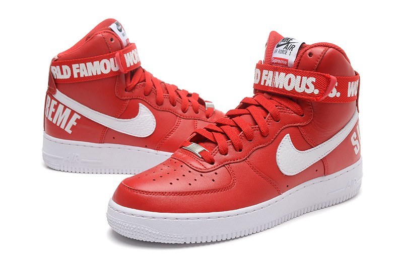 air force 1 high supreme world famous red