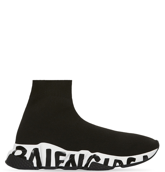  Giày Nữ Balenciaga Speed Graffiti 'Black' 