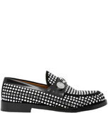  Giày Nữ Burberry Logo Graphic Crystal Detail Suede Loafers 'Black' 