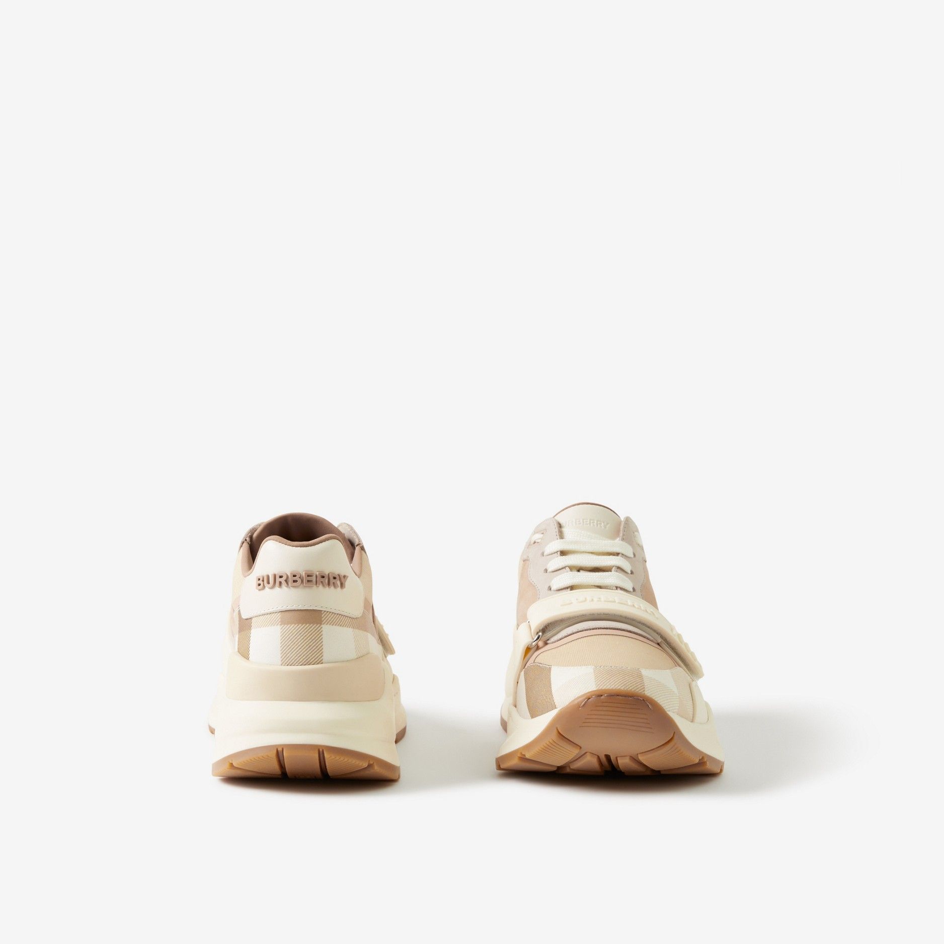 Giày Nữ Burberry Leather Nylon And Check Sneakers 'Soft Fawn' 80657351 –  LUXITY