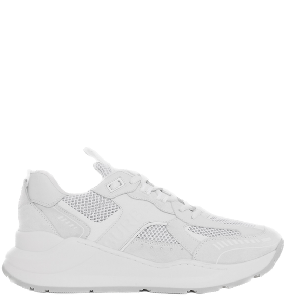  Giày Nữ Burberry Logo Embossed Leather Suede And Mesh Sneakers 'White' 
