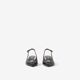  Giày Nữ Burberry Monogram Motif Leather Slingback Point-toe Pumps 'Black' 
