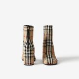  Giày Nữ Burberry Vintage Check Bouclé Ankle Boots 'Archive Beige' 