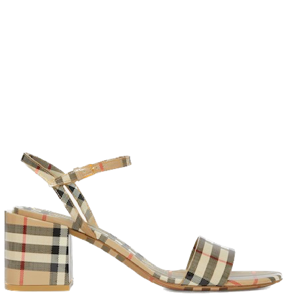  Giày Nữ Burberry Vintage Check Patent Leather Sandals 'Archive Beige' 