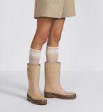  Giày Nữ Dior Diorunion Rain Boot 'Beige Brown' 