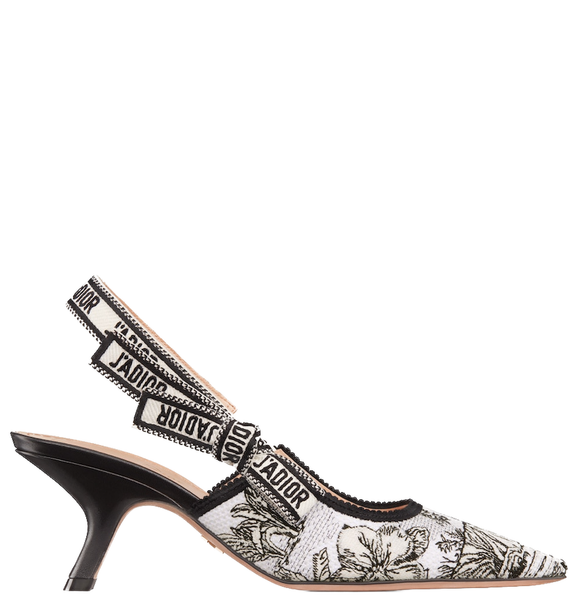  Giày Nữ Dior J'Adior Slingback Pump 'White Black' 