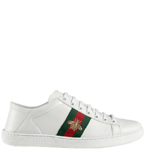  Giày Nữ Gucci Ace Bee Embroidered 'White' 
