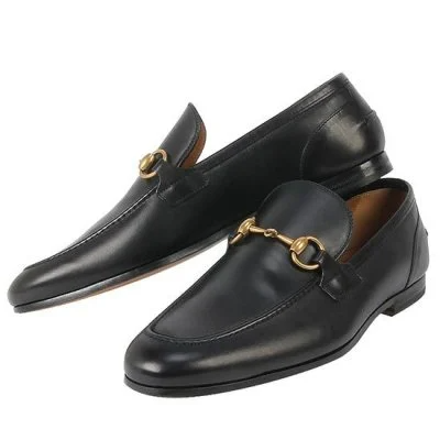  Giày Nữ Gucci Jordaan Leather Loafers 'Black' 