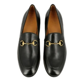  Giày Nữ Gucci Jordaan Leather Loafers 'Black' 
