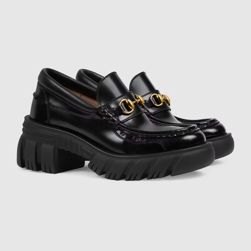  Giày Nữ Gucci Loafer Horsebit 'Black' 