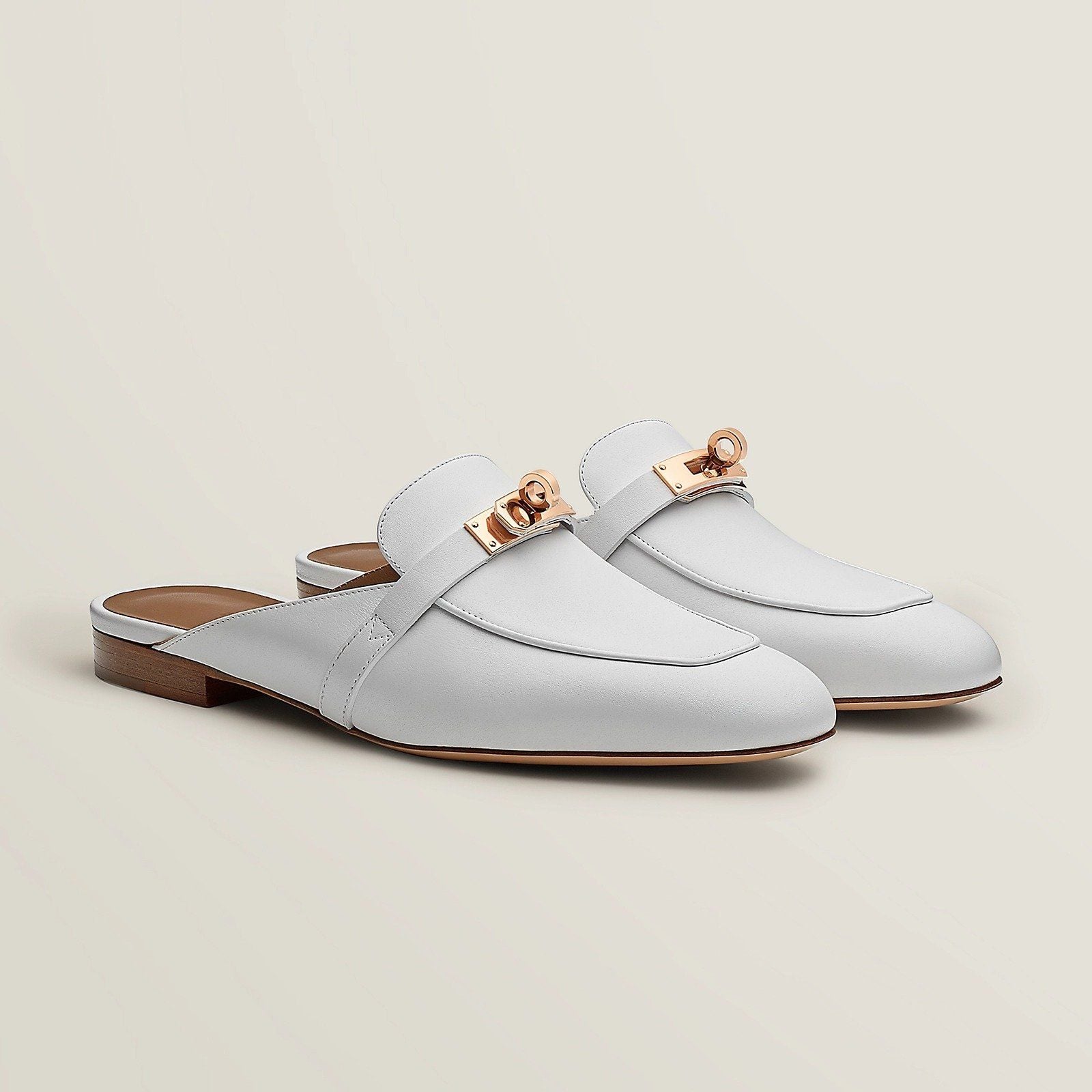  Giày Nữ Hermes Oz Mule 'Blanc' 