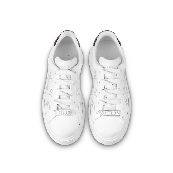  Giày Nữ Louis Vuitton Time Out Trainers 'White Silver' 