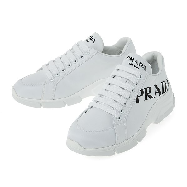  Giày Nữ Prada Nylon Bicolor 'White' 