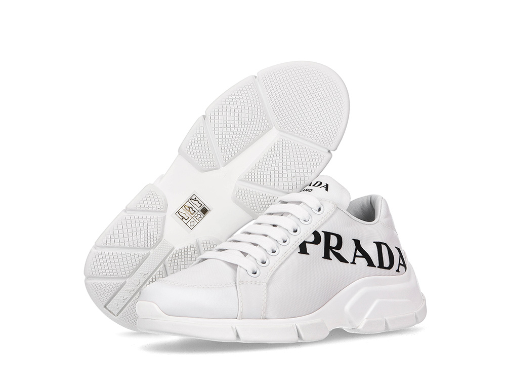  Giày Nữ Prada Nylon Bicolor 'White' 
