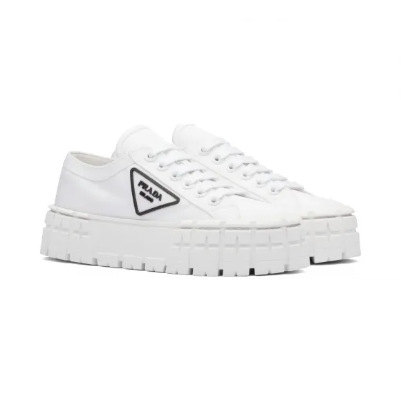  Giày Nữ Prada Nylon Gabardine 'White' 