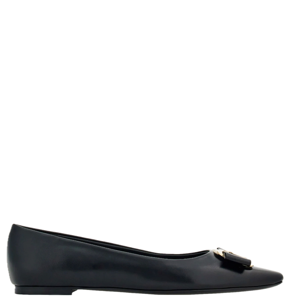  Giày Nữ Salvatore Ferragamo New Vara Plate Ballet Flat 'Black' 