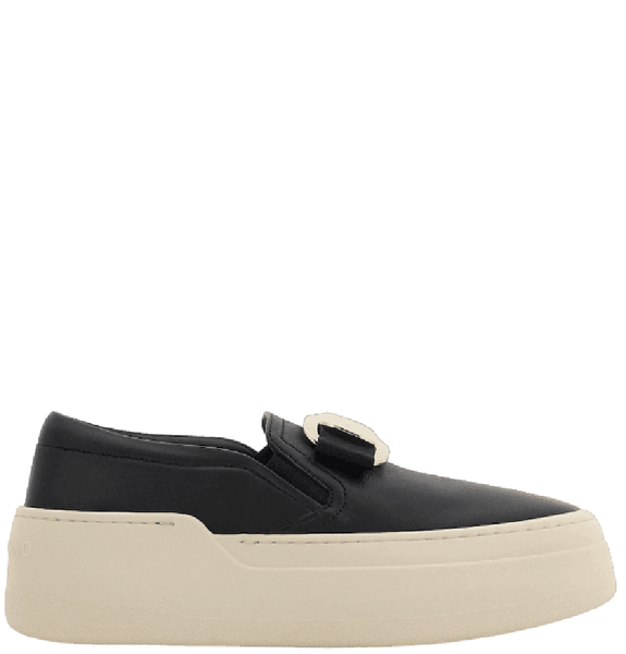  Giày Nữ Salvatore Ferragamo New Vara Plate Slip On 'Black' 