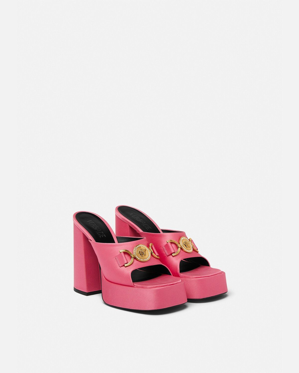  Giày Nữ Versace Aevitas Satin Platform 'Fuchsia' 