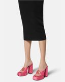 Giày Nữ Versace Aevitas Satin Platform 'Fuchsia' 