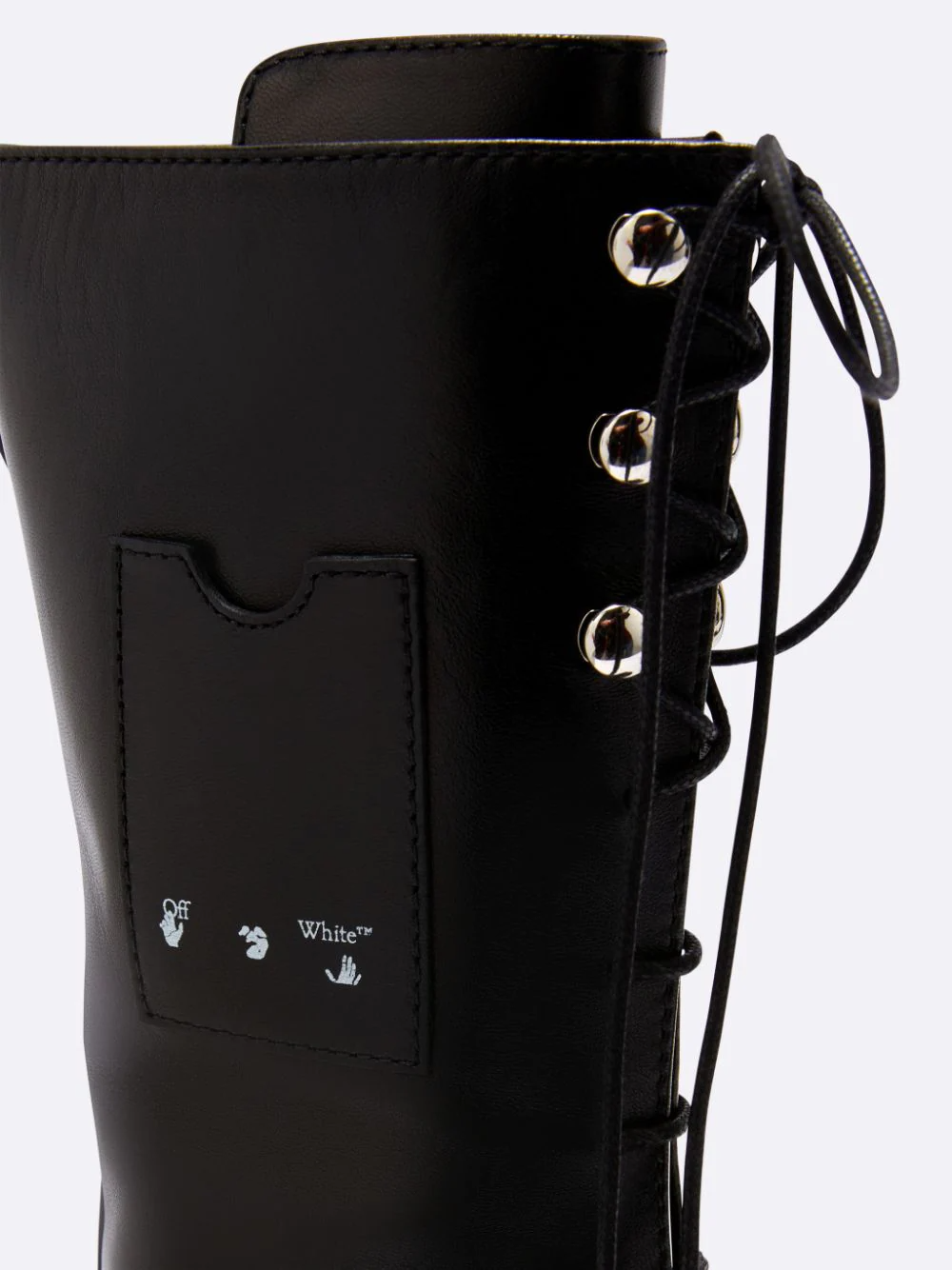  Giày Nữ Off-White Nappa Sponge Combat Boot 'Black' 