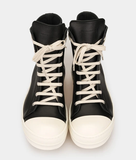  Giày Rick Owens Leather Ramones Sneakers 'Black' 