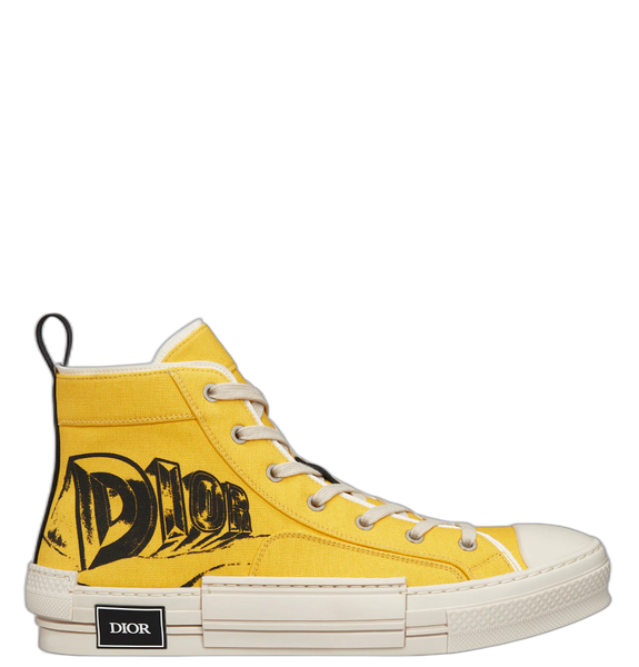 Giày Nam Dior B23 High-Top 'Yellow Canvas' 
