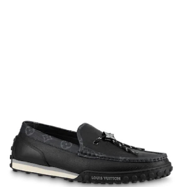  Giày Nam Louis Vuitton Lv Racer Moccasin 'Black' 